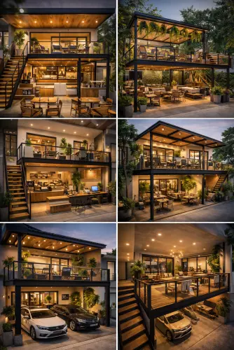 Mezannine Cafe Modern di Serang Baru